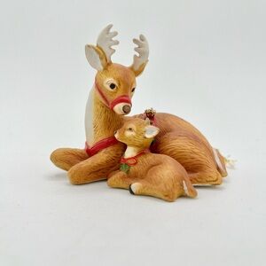 RARE Vintage‎ Gorham Buck & Baby Ornament Gift World of Gorham, Taiwan 1985 EUC
